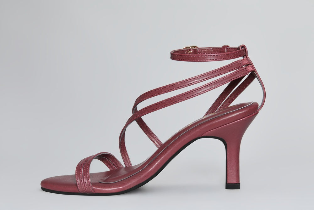 Deep Burgundy Strappy Heels